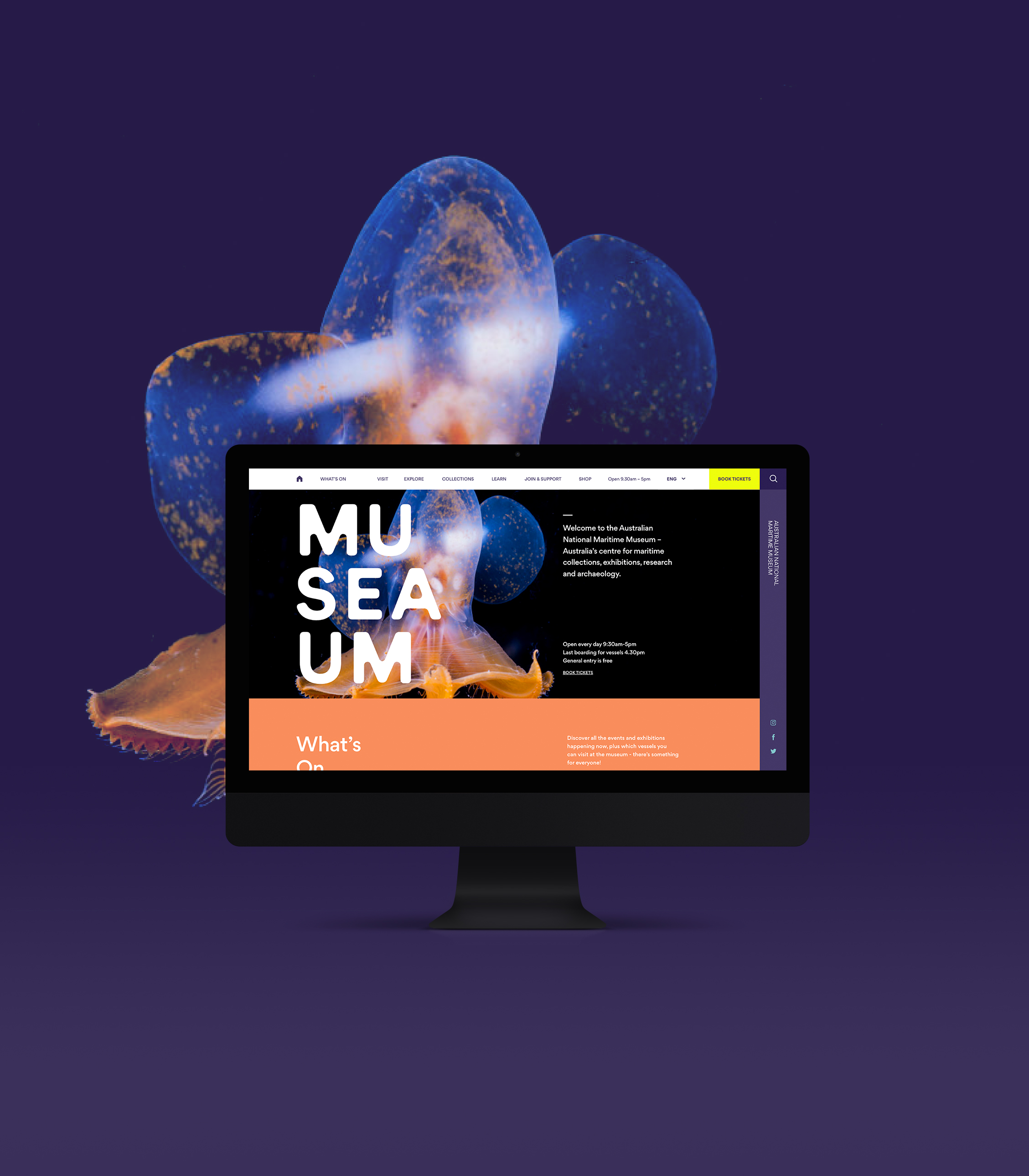 Australian National Maritime Museum Website UI Design